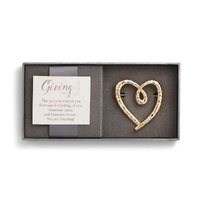 Demdaco Giving Pin - Gold Heart