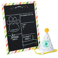 Hallmark Gifts - Pet Birthday Chalkboard with Party Hat