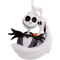 Hallmark Resin Hanging Ornament - Disney Nightmare Before Christmas Jack Skellington and Zero