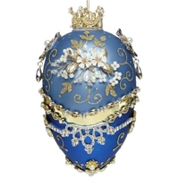 Mark Roberts Faberge Jewel Egg Hanging Ornament - Blue