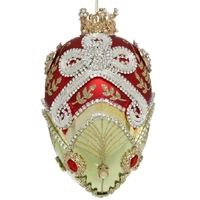 Mark Roberts Faberge Jewel Egg Hanging Ornament - Green & Red