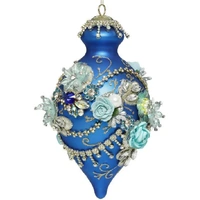 Mark Roberts King's Jewel Fancy Finial Hanging Ornament - Blue