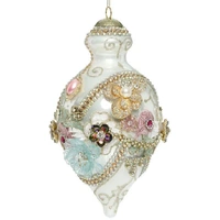 Mark Roberts King's Jewel Fancy Finial Hanging Ornament - White