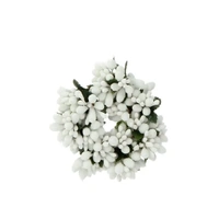 Raz Ornament - Beaded Berry Candle Ring White 4"