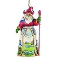 Jim Shore Heartwood Creek Santas Around The World -  Dutch Santa Hanging Ornament