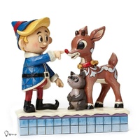 Rudolph Traditions by Jim Shore - Hermey and Rudolph with Lighted Nose