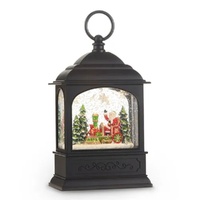 Lighted Water Lantern - Musical Santa in Train Water Lantern