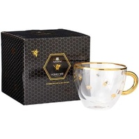 Ashdene Honey Bee - Double Walled Glass Teacup