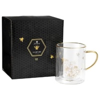 Ashdene Honey Bee - Glass Double Walled Mug