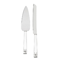 Wedgwood Vera Wang - Love Knots Silver Giftware Cake & Trowel Set