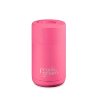 Frank Green Reusable Cup - Ceramic 295ml Neon Pink Push Button