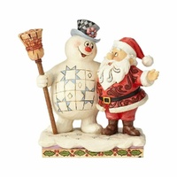 Jim Shore Heartwood Creek - Frosty the Snowman - Frosty And Santa Hugging