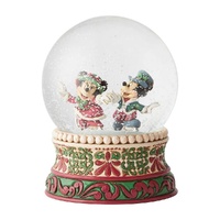 Jim Shore Disney Traditions - Mickey & Minnie Mouse Victorian - Splendid Skaters Waterball