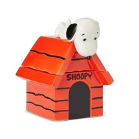 Peanuts Ceramics Cookie Jar - Snoopy On Top Of House 