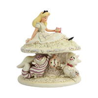 Jim Shore Disney Traditions - Alice in Wonderland - Whimsy & Wonder White Woodland