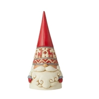Jim Shore Heartwood Creek Nordic Noel - Red Reindeer Hat Gnome