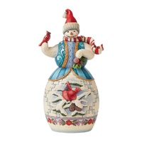 Jim Shore Heartwood Creek - Snowman With Cardinal