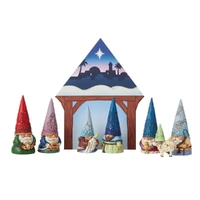 Jim Shore Heartwood Creek Christmas Gnomes - Gnome Nativity Set of 8