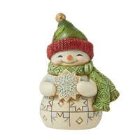 Jim Shore Heartwood Creek - Mini Snowman and Snowflake