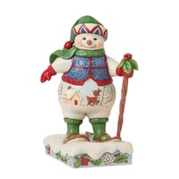 Jim Shore Heartwood Creek - Snowman Wearing Snowshoes