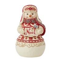 Jim Shore Heartwood Creek Nordic Noel - Snowman with Noel Sign