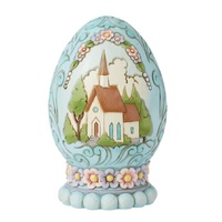 Jim Shore Heartwood Creek - Egg with Church Scene
