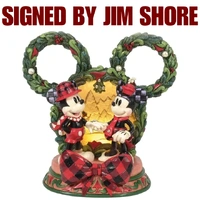 Jim Shore Disney Traditions - Mickey & Minnie Magical Winter Moments LED Diorama - First Edition (Signed by Jim Shore)