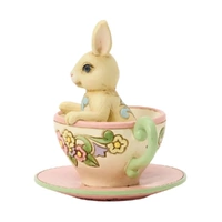 Jim Shore Heartwood Creek - Bunny in Teacup Mini Figurine