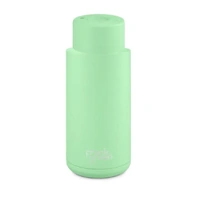 Frank Green Reusable Bottle - Ceramic 1L Mint Gelato Push Button