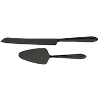 Splayd Cake Knife And Cake Server Black Set