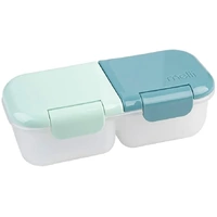 Melii - Luxe 2-Compartment Snack Containers Blue Mint (Set of 2)