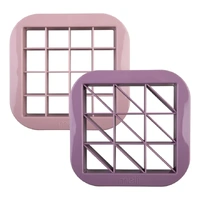 Melii - Luxe Bite Size Sandwich Cutters Pink Purple (Set of 2)