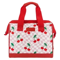 Sachi Insulated Lunch Bag - Chequered Cherries