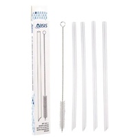 Oasis Moda Drink Bottle Straws with Cleaning Brush (Set of 4)