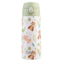 Oasis Double Wall Insulated Sipper Straw Kid's Drink Bottle - 550ml Jungle Buddies