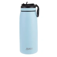 Oasis Sports Double Wall Insulated Water Bottle with Sipper - 780ml Island Blue