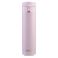 Oasis Double Wall Insulated Flip-Top Flask - 480ml Pink Lemonade