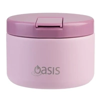 Oasis Double Wall Insulated Quick Release Lid Food Flask - 300ml Blush