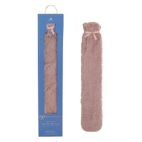 Aroma Home Long Hot Water Bottle - Pink Faux Fur