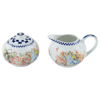 Alice Through The Looking Glass Creamer and Covered Sugar Pot
