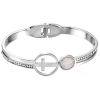 GC Gifts by Gatto - White Howlet & Cross Bracelet