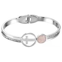 GC Gifts by Gatto - Rose Quartz & Cross Bracelet