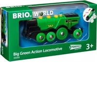 BRIO World Train - Big Green Battery Powered Action Locomotive
