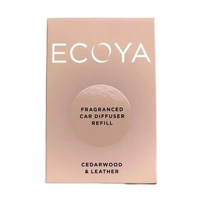 Ecoya Car Diffuser Refill - Cedarwood & Leather