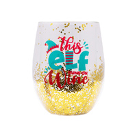 Splosh Christmas - Christmas Elf Stemless Wine Glass