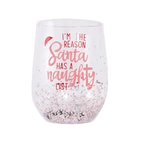 Splosh Christmas Stemless Glass -  The Reason Santa Has A Naughty List