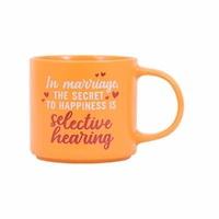 Splosh Cheeky Mug - In Marriage The Secret To Happiness Is Selective Hearing