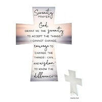 Ceramic Cross - Serenity Prayer