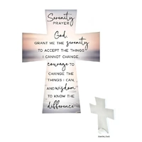 Ceramic Cross - Serenity Prayer