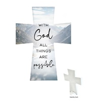 Ceramic Cross - With God